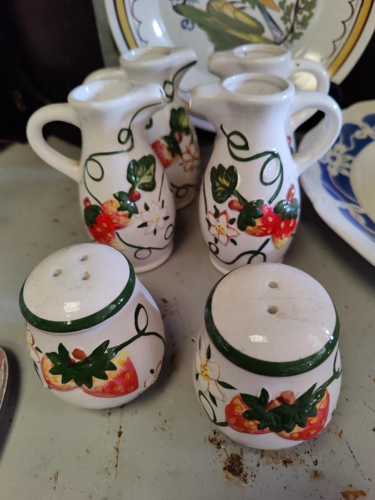 Peper, zout, olie en azijn stel, Antiek en Kunst, Ophalen of Verzenden