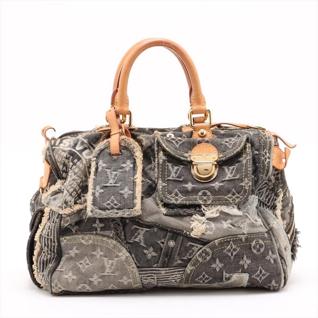 Sac Louis Vuitton Speedy Patchwork, Envoi, Utilisé, Bleu, Sac à main