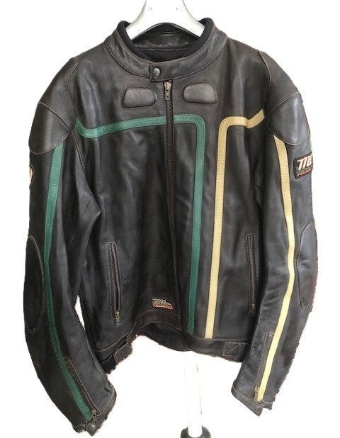 Blouson de moto Vintage MTO ROADSTER en cuir taille 58 (XL), Overige typen, Heren, Ophalen of Verzenden, MTO ROADSTER