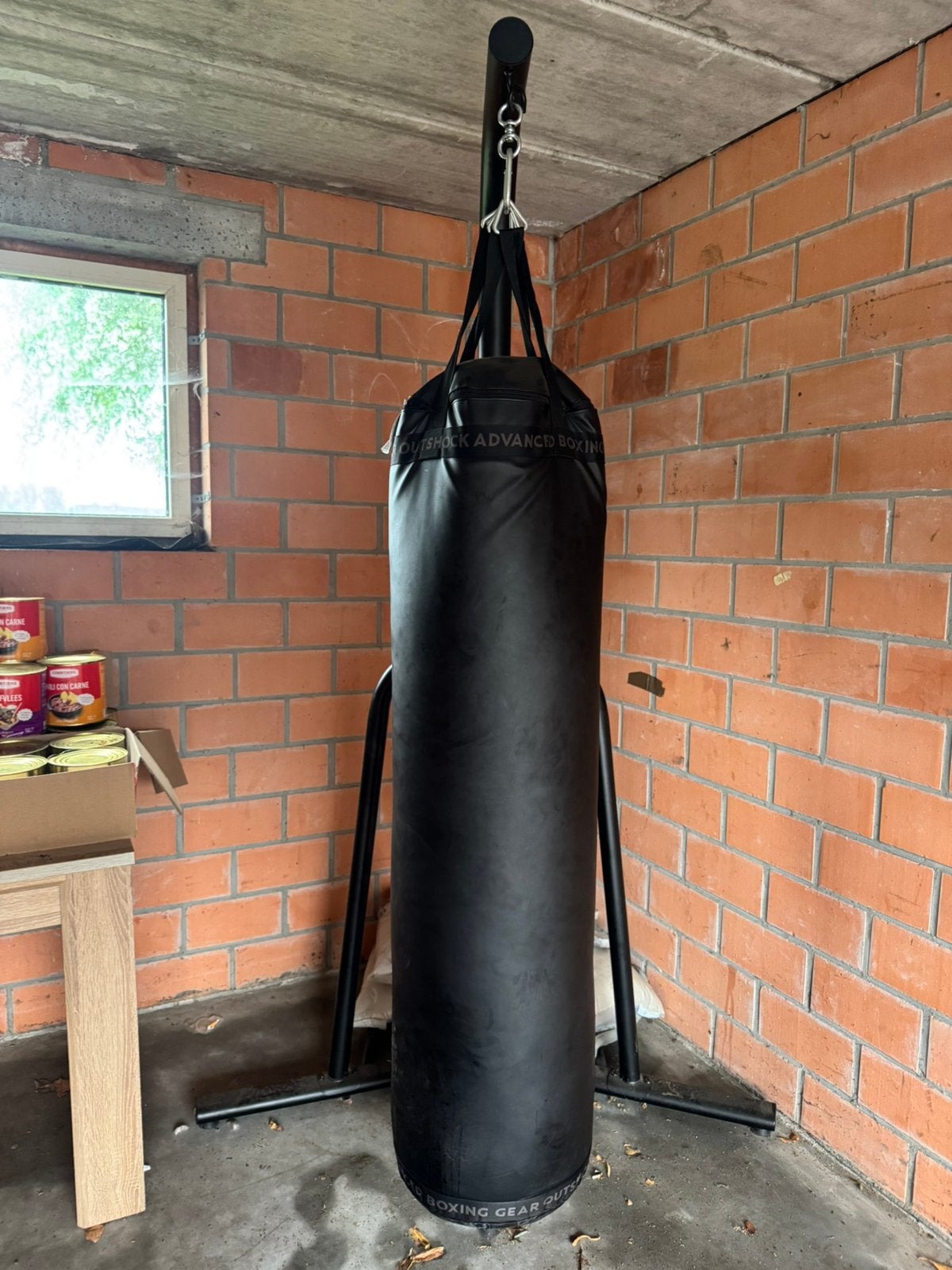 Bokszak + steunpaal, Enlèvement, Comme neuf, Sac de boxe