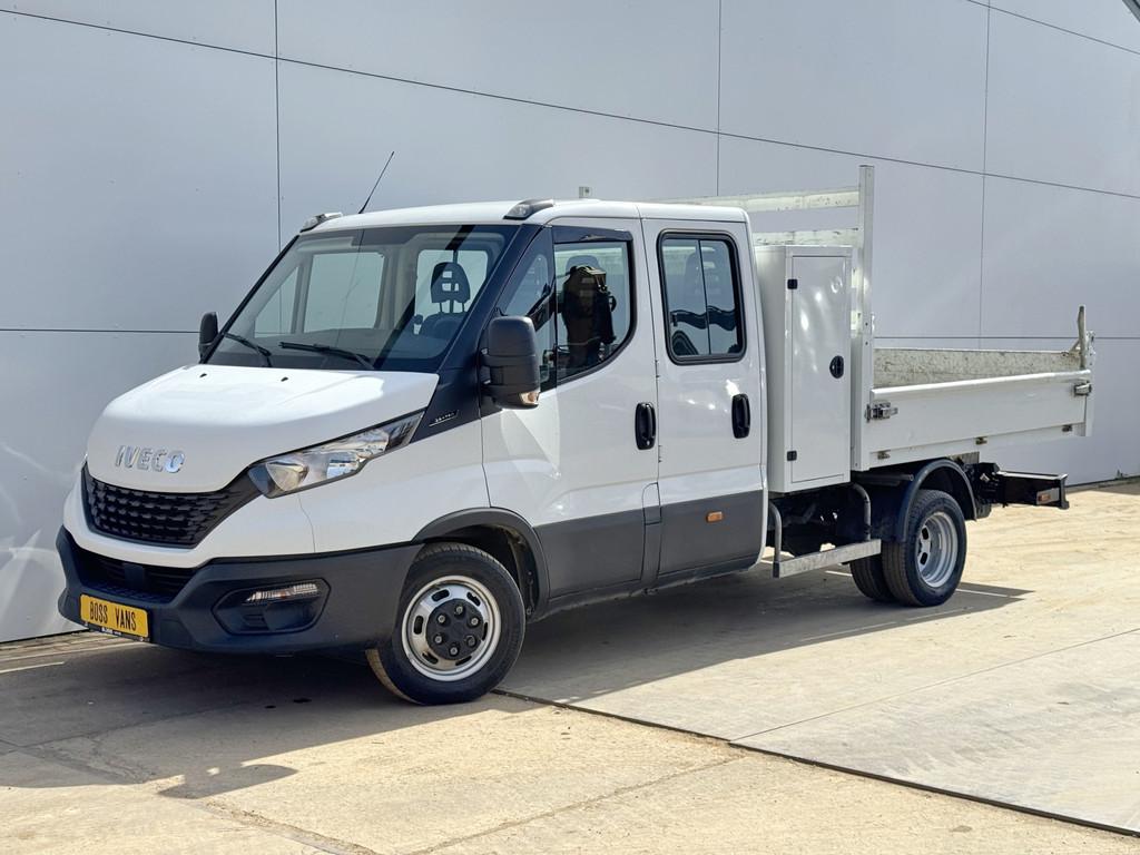 Iveco Daily 35C14 2.3 Kipper Dubbele Cabine Dubbellucht 3,5t, Auto's, 4 deurs, Gebruikt, Zwart, Iveco