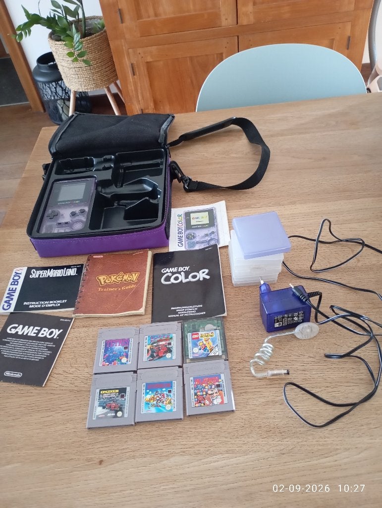Gameboy color, Ophalen of Verzenden, Zo goed als nieuw, Met games
