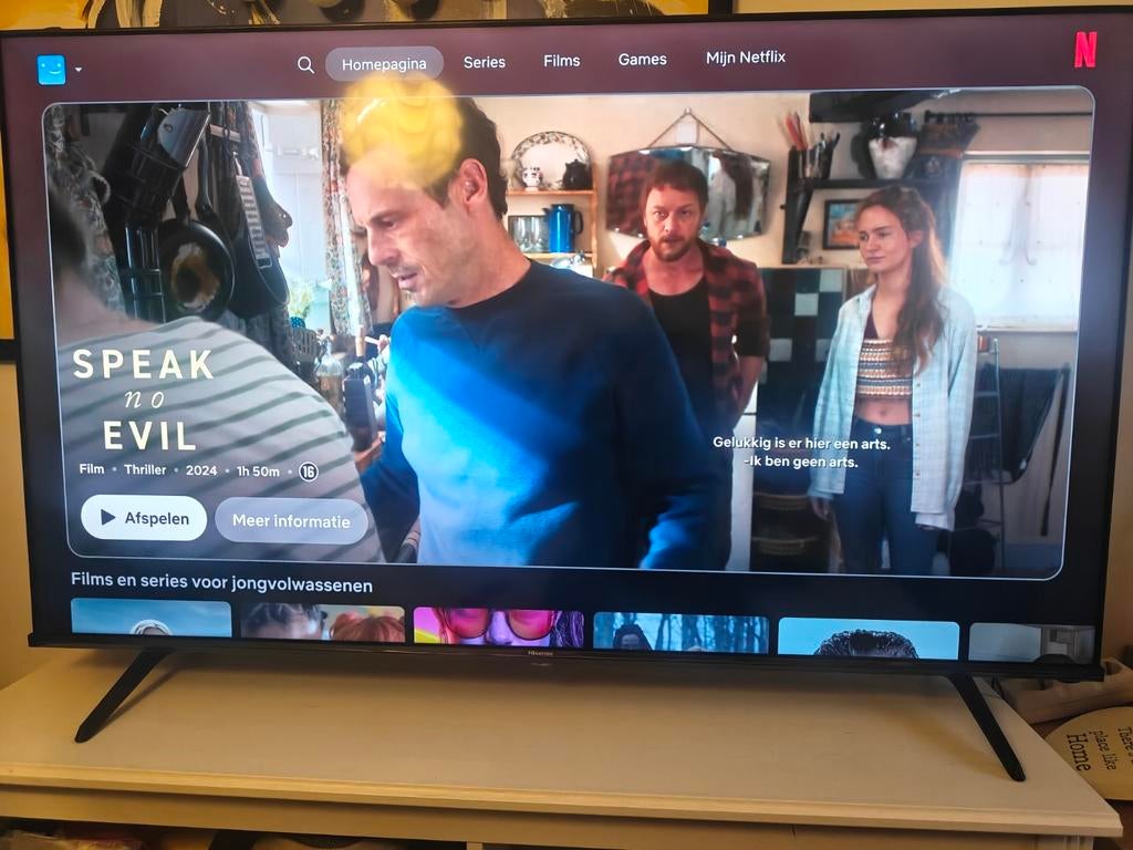 Hisense 55e7nq qled 4k tv te koop 55 inch, QLED, Zo goed als nieuw, 100 cm of meer, 4k (UHD)