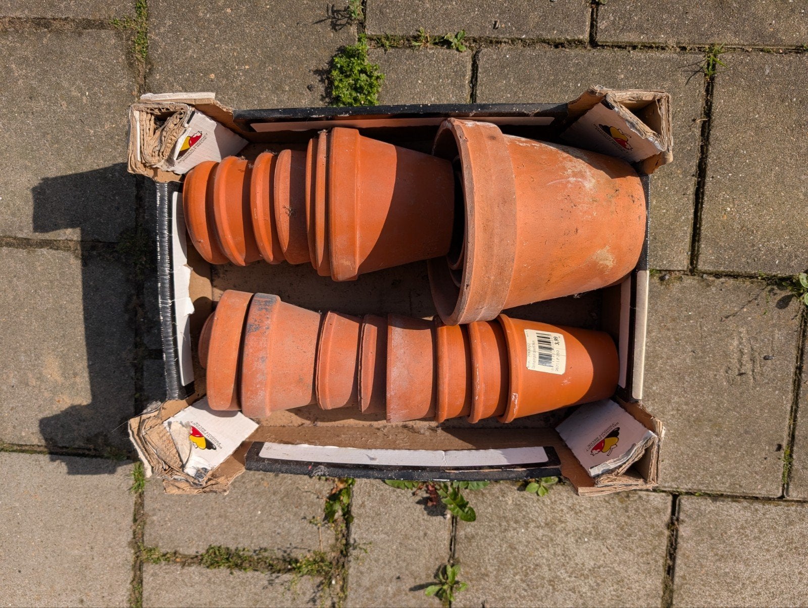 Terracotta bloempotten, Ophalen