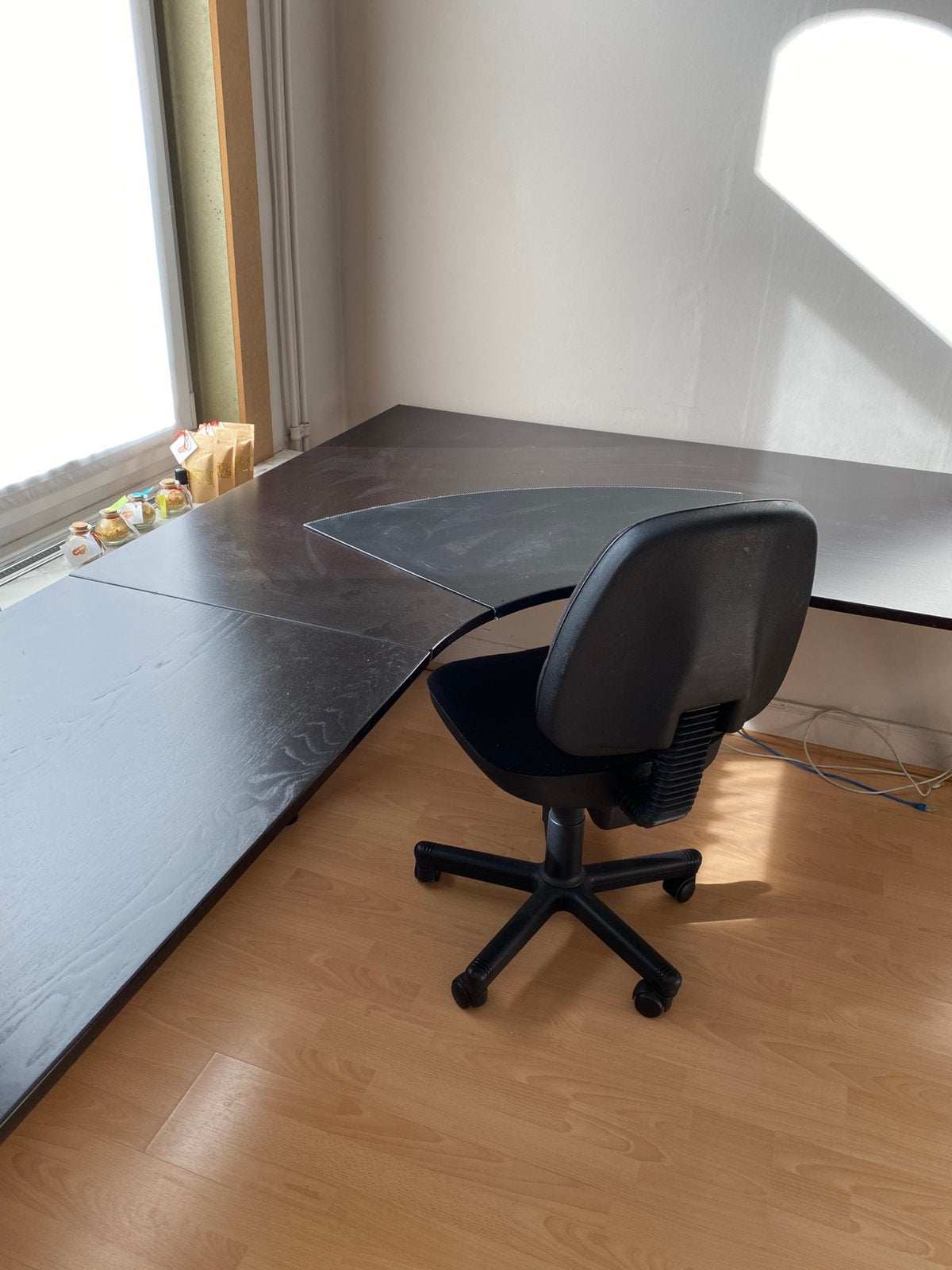 Hoekbureau, Maison & Meubles, Bureaux, Démontable, IKEA, Bois, Naturel