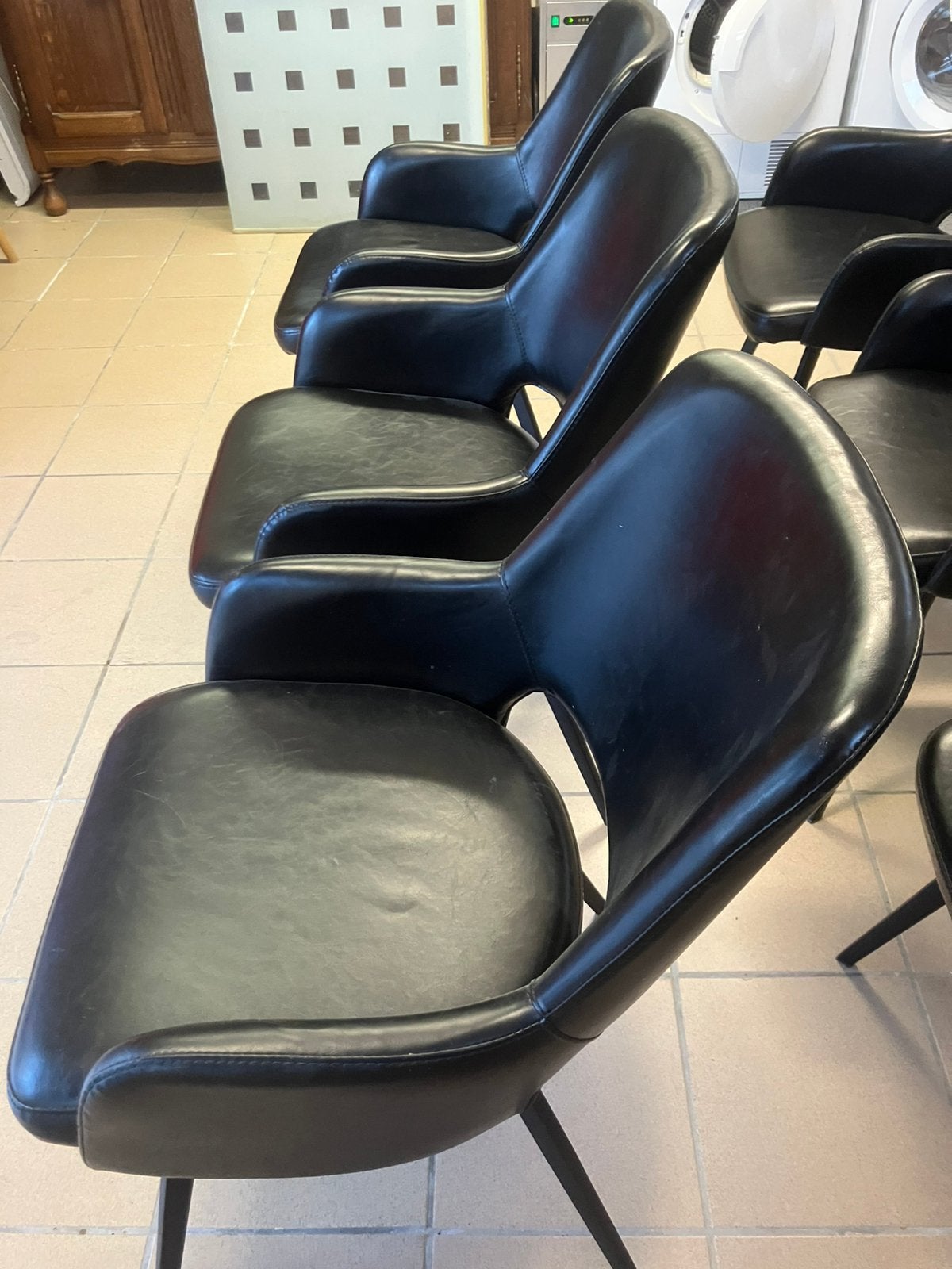 6 Stoelen,eettafel en salontafel., Ophalen, Zo goed als nieuw