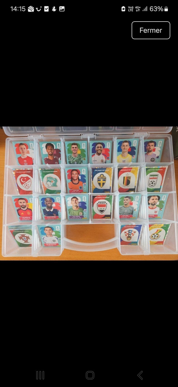 Carte Panini 0.20 la carte, Enlèvement