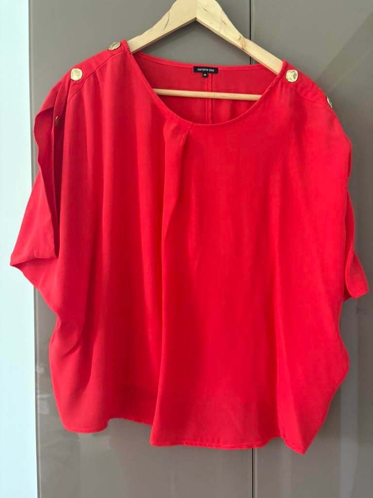 Blouse Caroline Biss, Enlèvement ou Envoi, Comme neuf, Taille 46/48 (XL) ou plus grande, Rouge