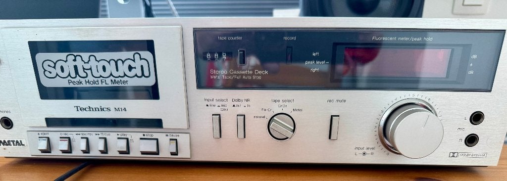 Technics RS-M14 - Platine cassette vintage Made in Japan, Enlèvement ou Envoi, Simple, Autres marques