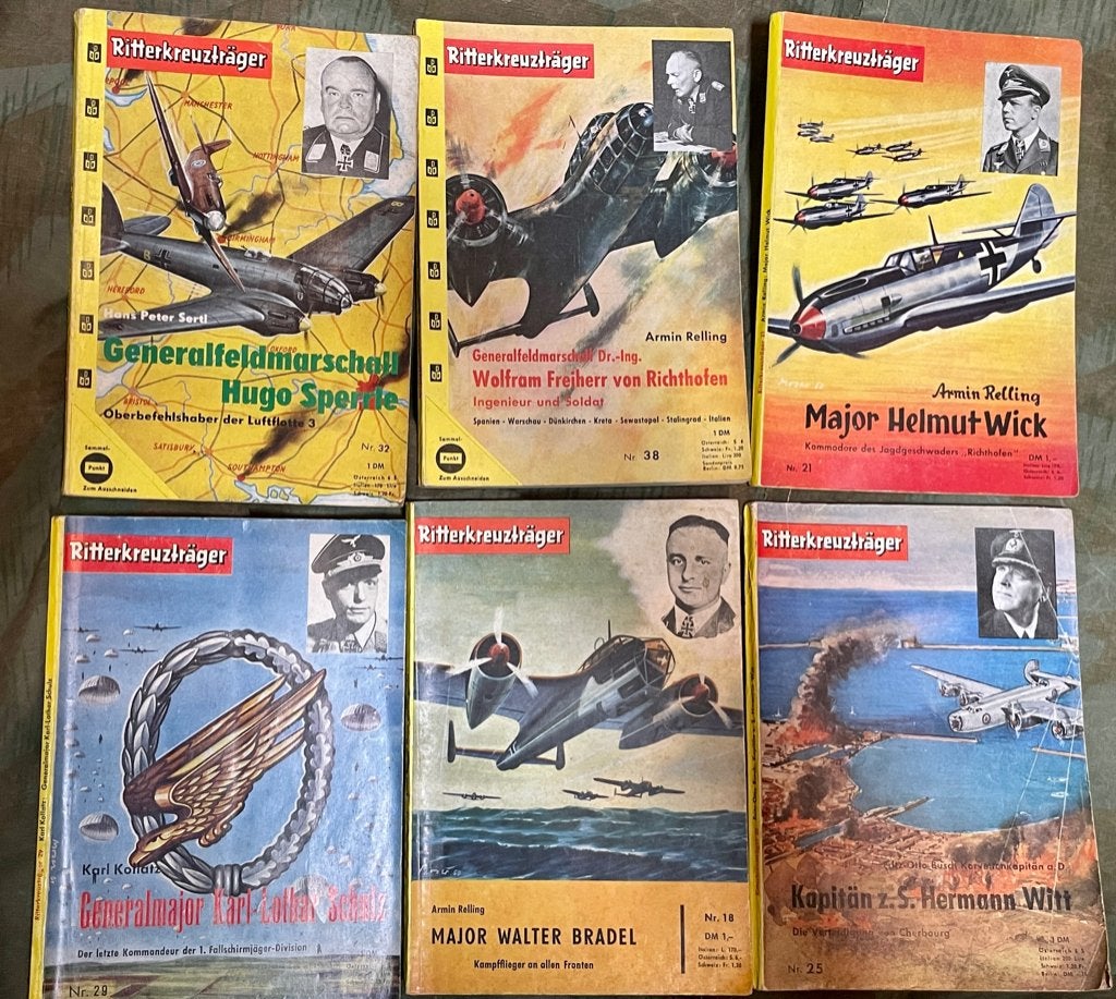 6 boekjes: Ritterkreuzträger, Ophalen of Verzenden