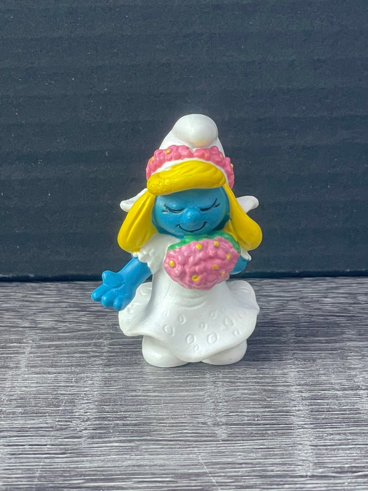 Smurfin met boeket, Collections, Schtroumpfs, Enlèvement ou Envoi, Comme neuf, Schtroumpfette