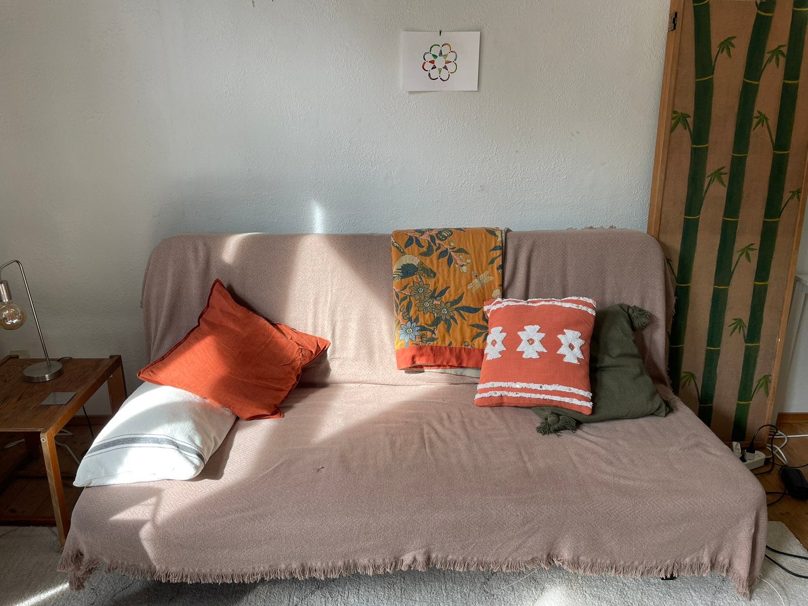 IKEA NYHAMN slaapbank met beige hoes, Ophalen, Gebruikt