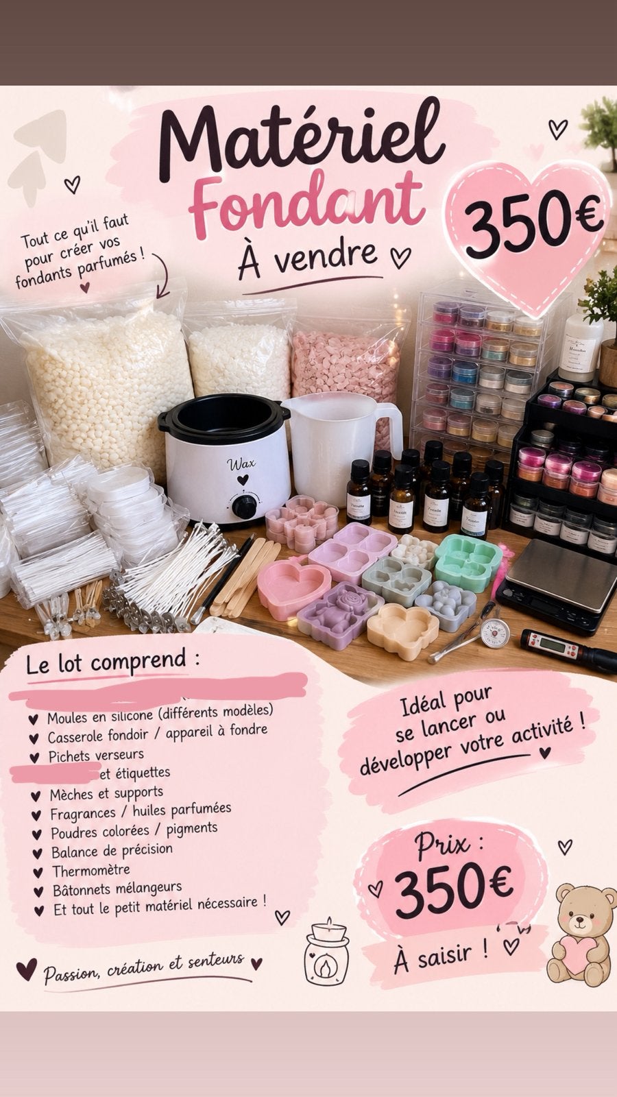 Fondant parfumee materiel, Enlèvement ou Envoi, Comme neuf