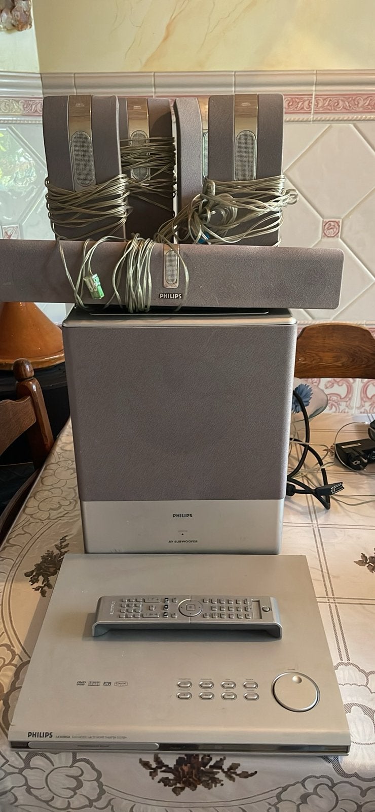 Philips 5.1 Home Theatre, compleet met afstandsbediening, Audio, Tv en Foto, Home Cinema-sets, Zo goed als nieuw, Dvd-speler, Philips