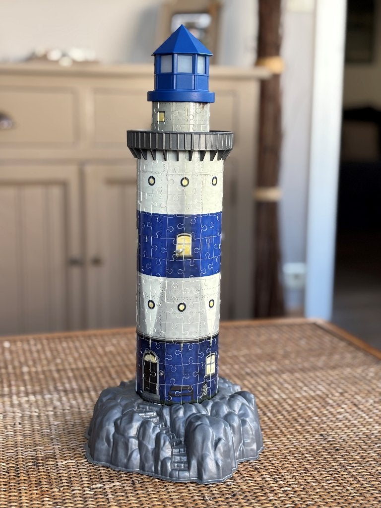 RAVENSBURGER 3D PUZZLE – LIGHTHOUSE NIGHT EDITION – 216 P., Enlèvement ou Envoi, Moins de 500 pièces, Comme neuf, Puzzle