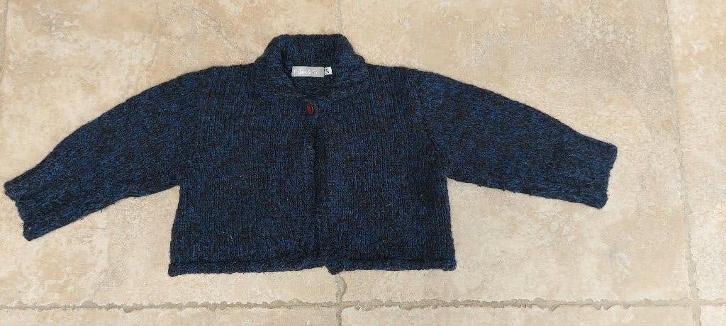 Merk Filou: blauwe gilet mt 116, Enfants & Bébés, Vêtements enfant | Taille 116, Enlèvement ou Envoi, Pull ou Veste, Utilisé, Fille