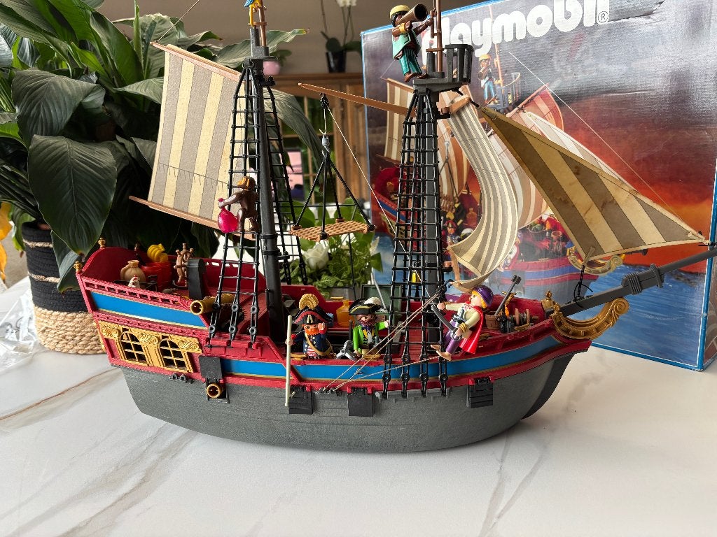 Playmobil 3940 Grand Bateau Pirates, Pirates, Comme neuf, Bateau, Kit complet