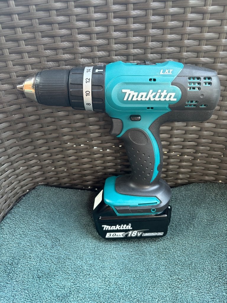 Makita DHP453 18V LXT klopboormachine + originele 3.0Ah accu, Doe-het-zelf en Bouw, Ophalen, Zo goed als nieuw, Klopboormechanisme