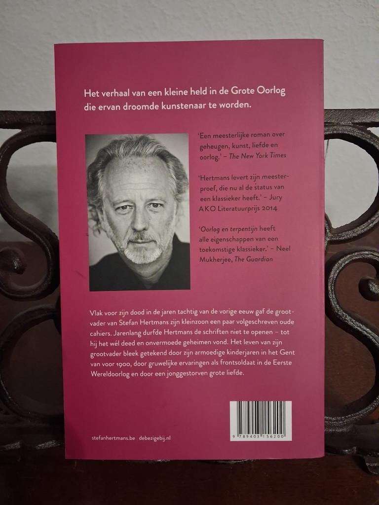 Stefan Hertmans, 'Oorlog en terpentijn', perfecte nieuwstaat, Ophalen, Nieuw, België