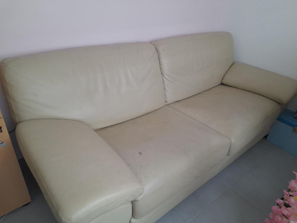 Canapé lit, Enlèvement, Utilisé, 120 cm, Crème