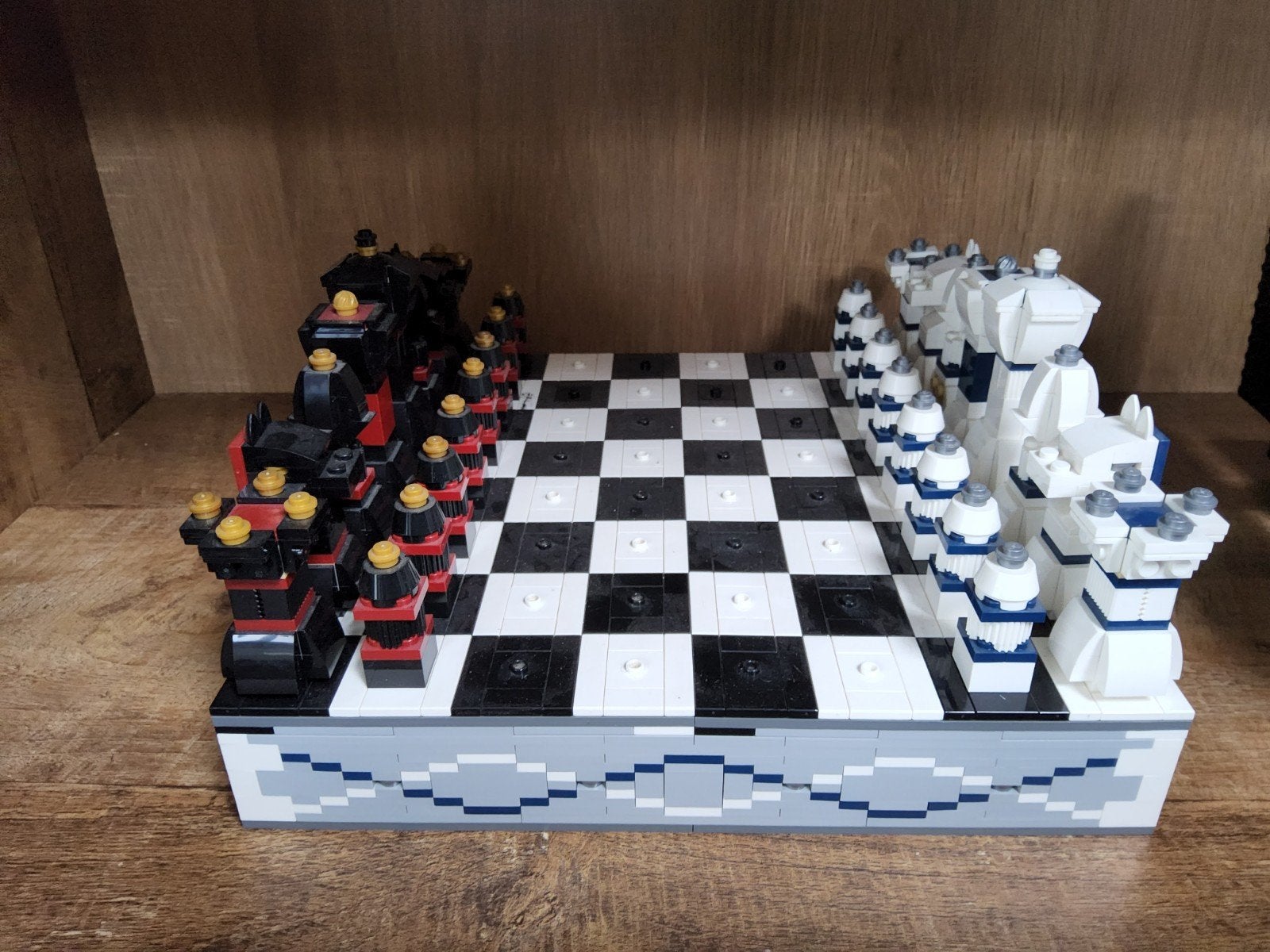 Lego schaakspel, Ophalen, Lego