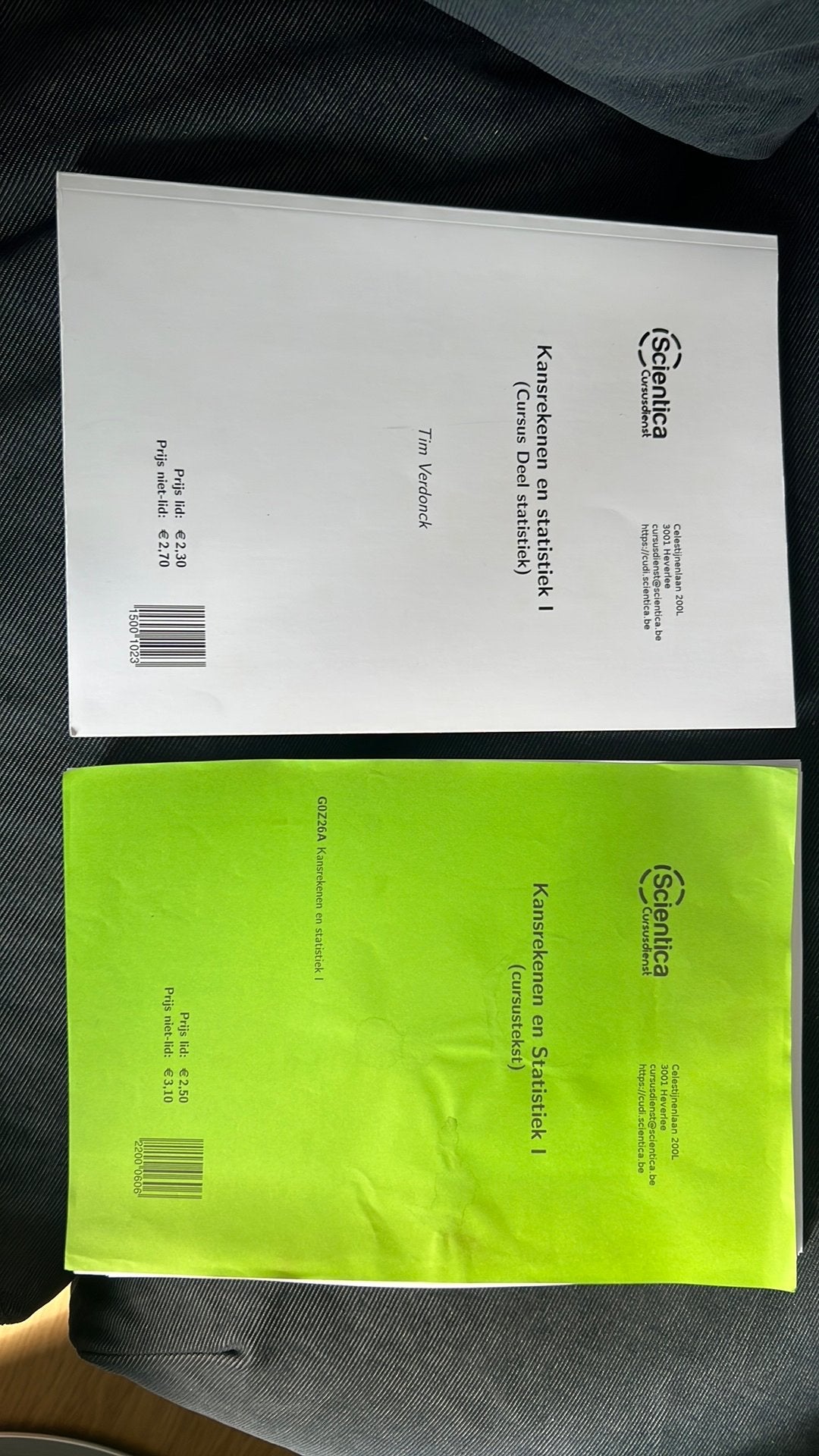 Handboek Kansrekenen en Statistiek 1 Tim Verdonck, Ophalen, Zo goed als nieuw