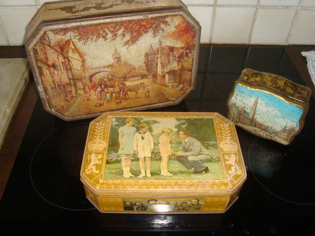 3 Blikken dozen., Verzamelen, Blikken, Ophalen