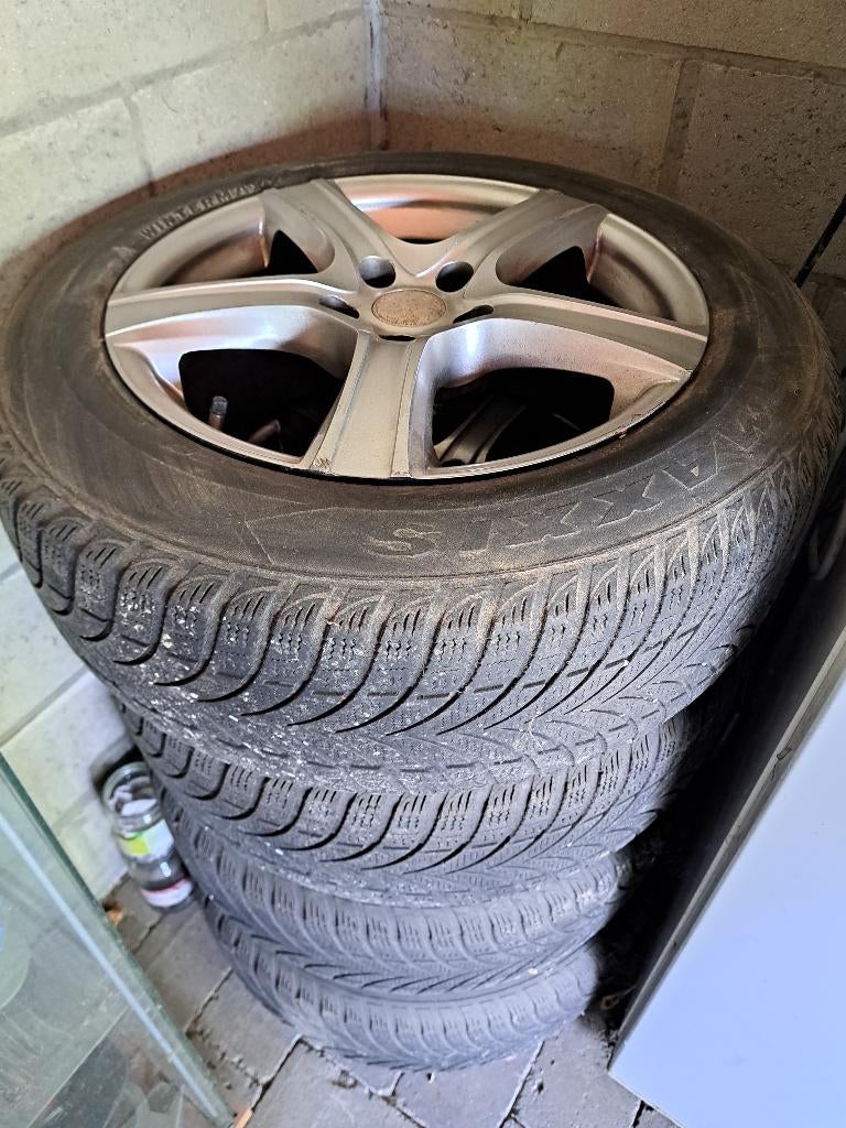 alu velgen+winterbanden, Auto-onderdelen, Banden en Velgen, Ophalen, Gebruikt, 255 mm, Velg(en)