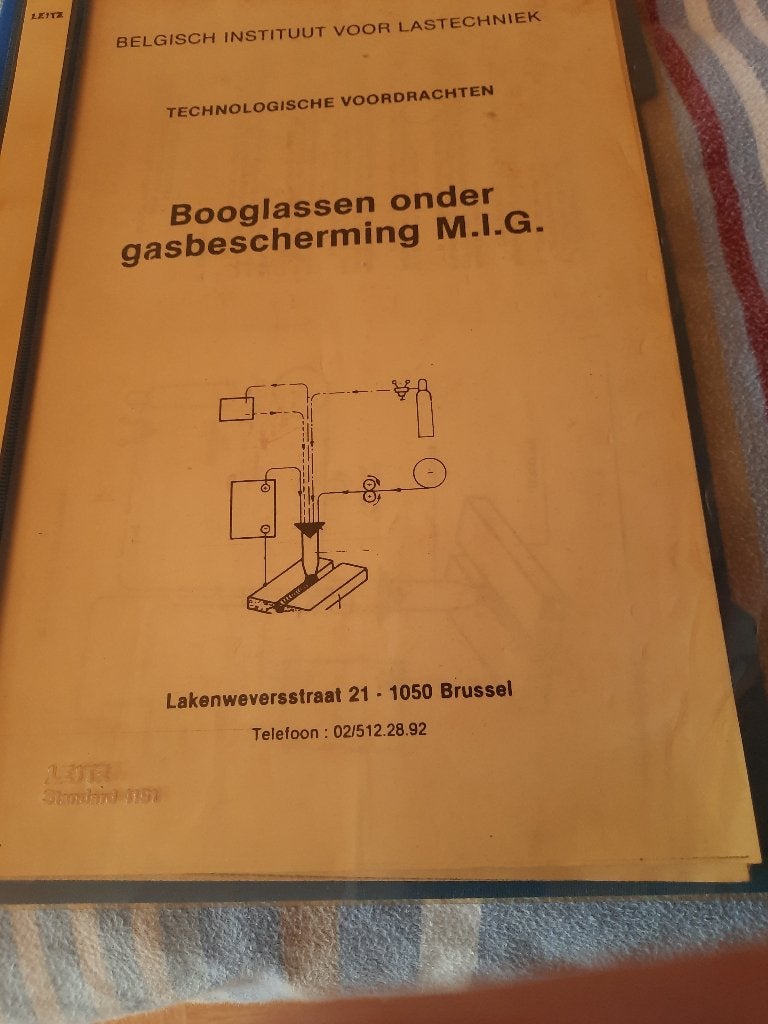 studieboek booglassen onder gas bescherming, Livres, Enlèvement ou Envoi