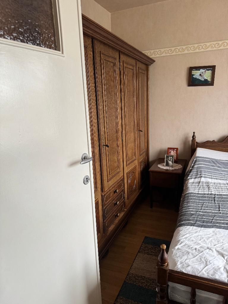 slaapkamer, Huis en Inrichting, Slaapkamer | Bedden, Ophalen, Gebruikt, Bruin, Tweepersoons