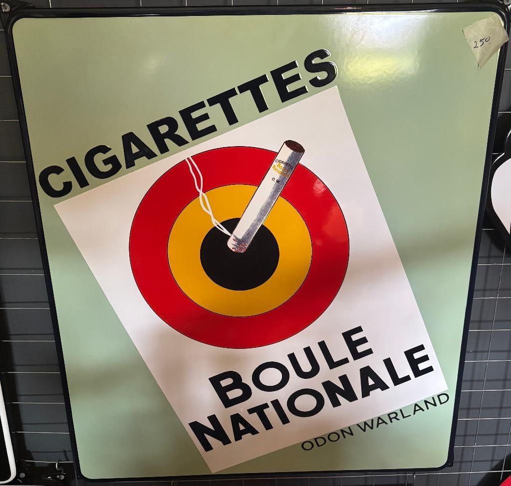 emaille reclamebord boule nationale, Verzamelen, Ophalen of Verzenden, Nieuw, Reclamebord
