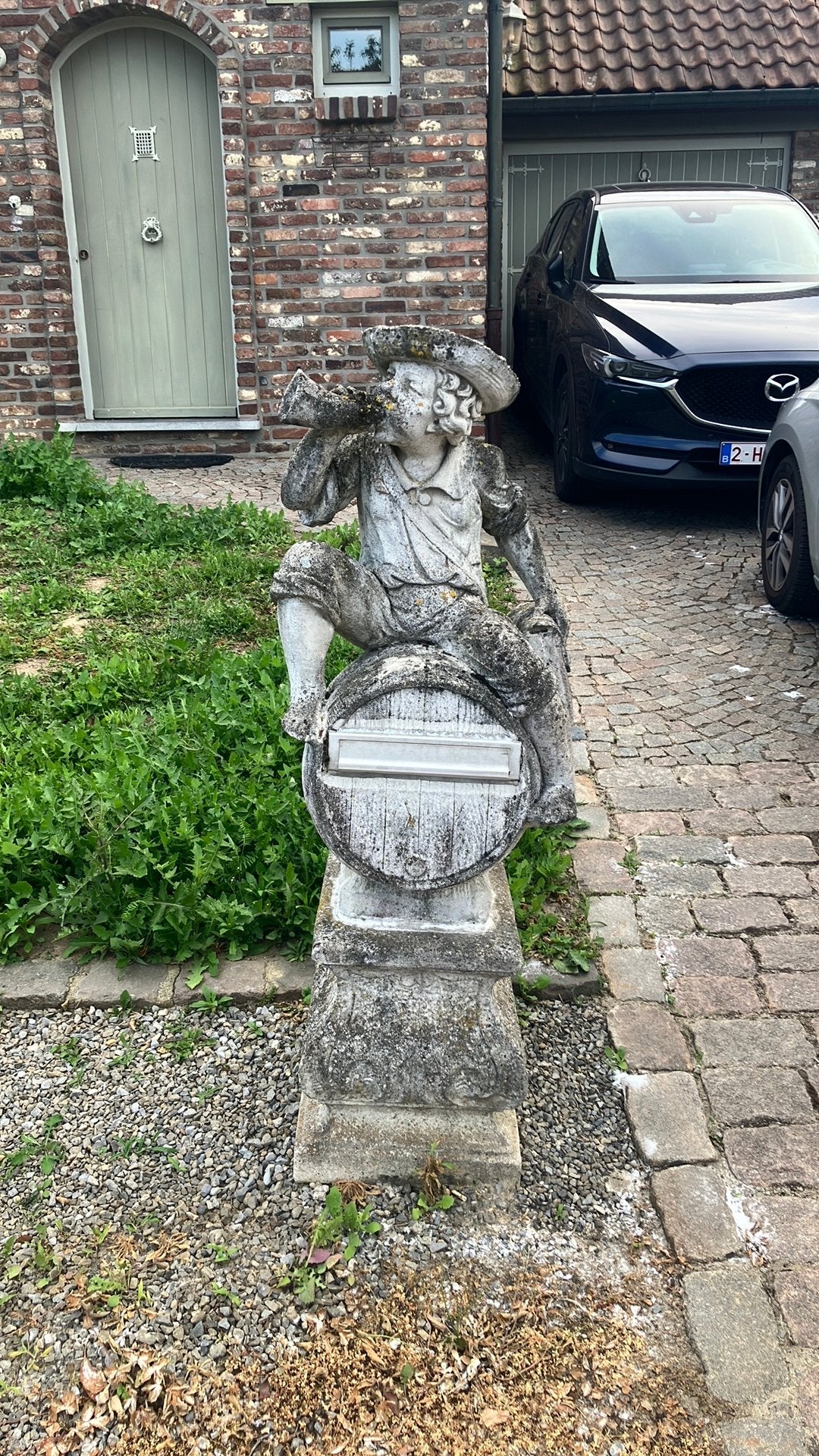 Brievenbus beton, Tuin en Terras, Ophalen, Gebruikt, Beton, Tuinkabouter