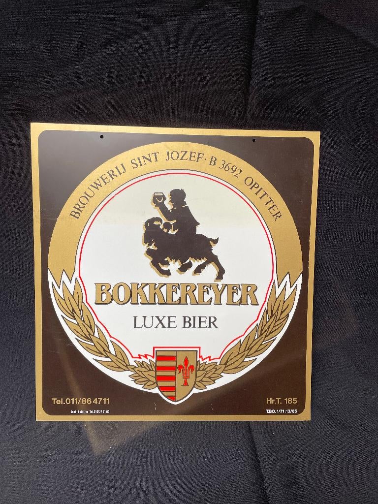 reclamebord Bokkereyer Luxe bier, Ophalen, Zo goed als nieuw, Reclamebord, Plaat of Schild, Overige merken