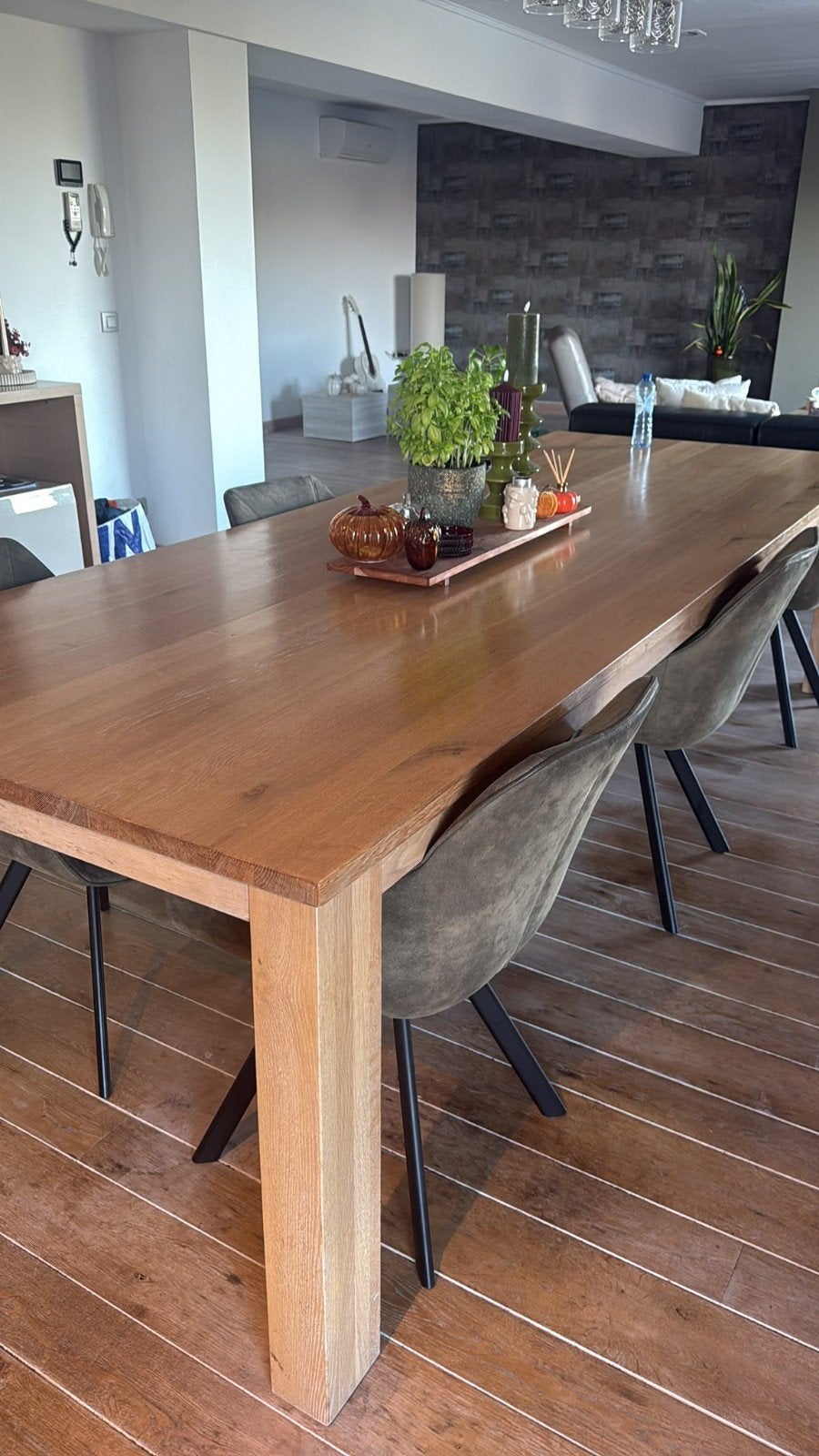 eiken eettafel, Ophalen