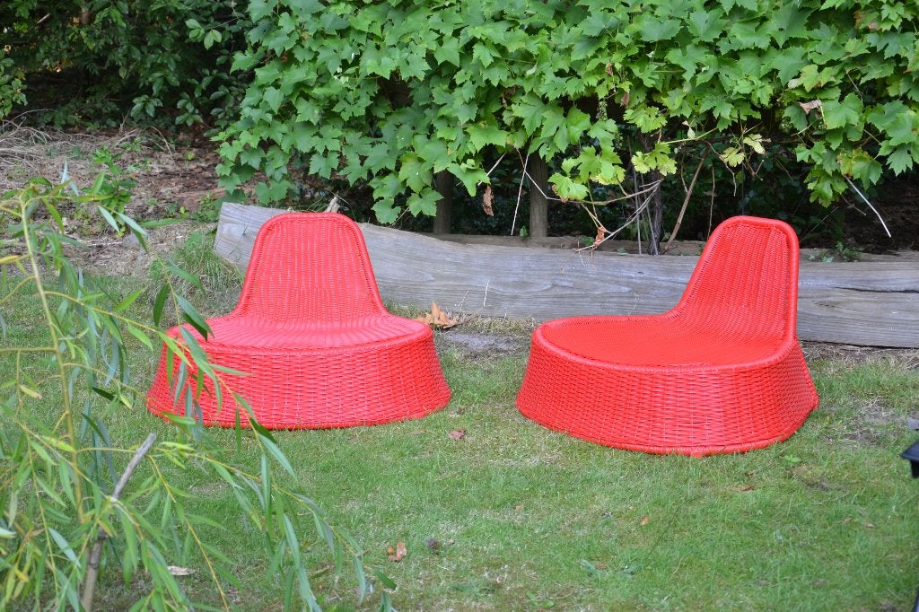Vano design tuinstoel terras loungezetels, Ophalen, Gebruikt, Kunststof, Stapelbaar