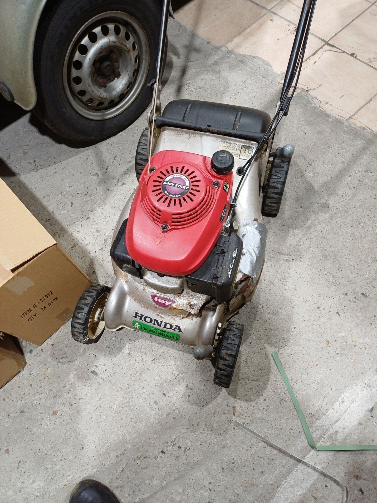 grasmaaier honda, Enlèvement