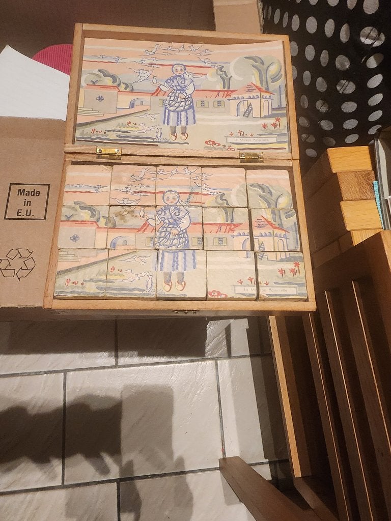 Antieke blokkendoos, Antiquités & Art, Antiquités | Jouets, Enlèvement ou Envoi