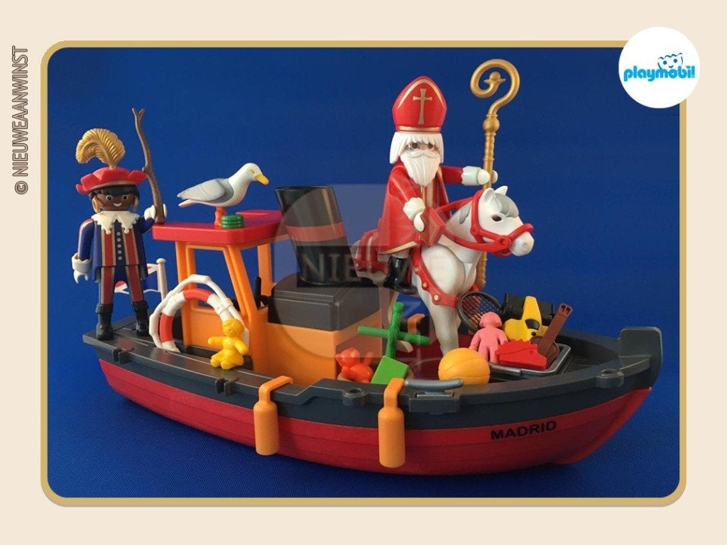 Playmobil 5206 - Sinterklaas, Piet, Amerigo met stoomboot, Verzenden, Zo goed als nieuw