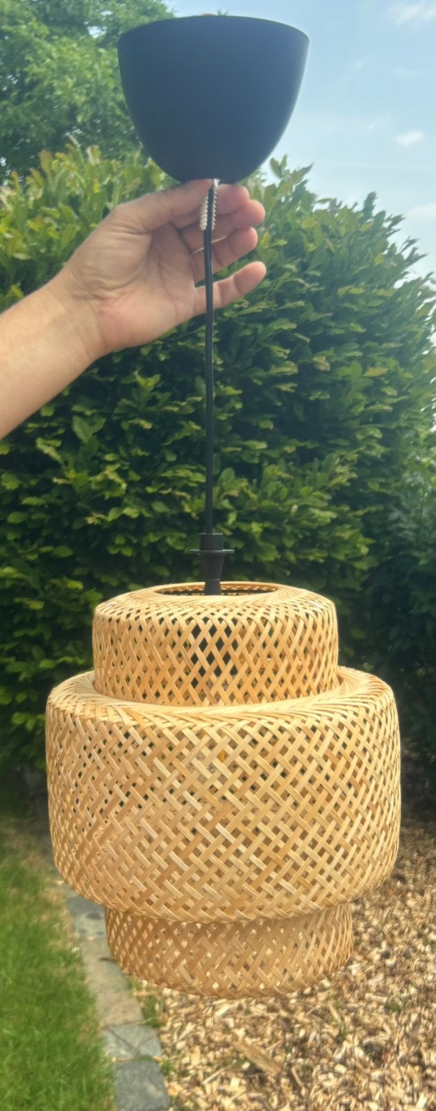 Hanglamp bamboe, Ophalen, Zo goed als nieuw, Overige materialen