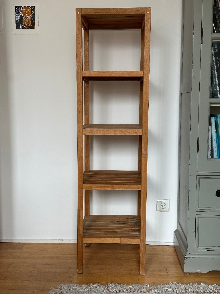 Étagère pour salle de bain en bois 5 étages, Maison & Meubles, 25 à 50 cm, Armoire (mi-)haute, Enlèvement, Utilisé
