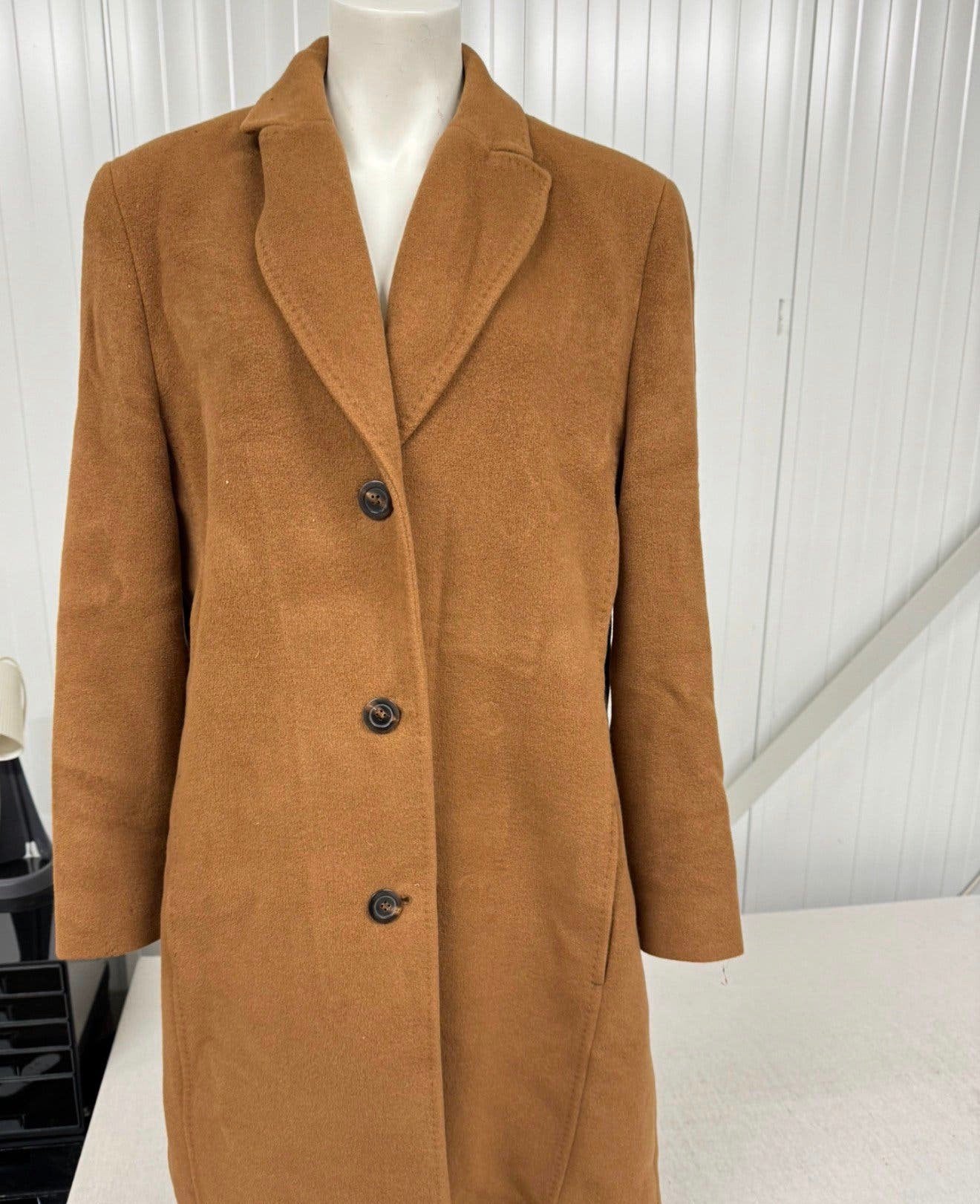 Trench-coat vintage - Veste  en laine angora-mohair Jobis L, Enlèvement ou Envoi, Comme neuf, Taille 42/44 (L), Brun