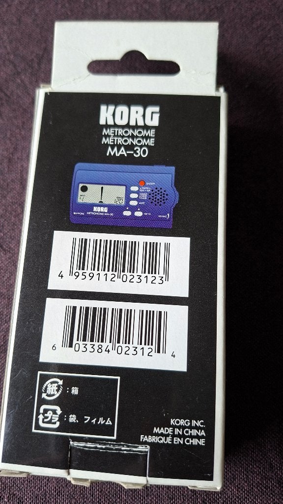 Métronome Korg MA-30, Musique & Instruments, Instruments | Accessoires, Enlèvement ou Envoi, Comme neuf