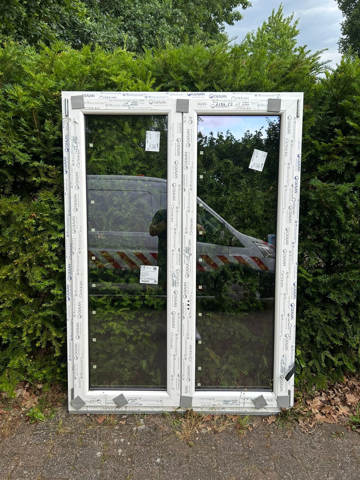Balkondeur / Raam, 75 à 150 cm, Synthétique, Enlèvement, Vitre comprise