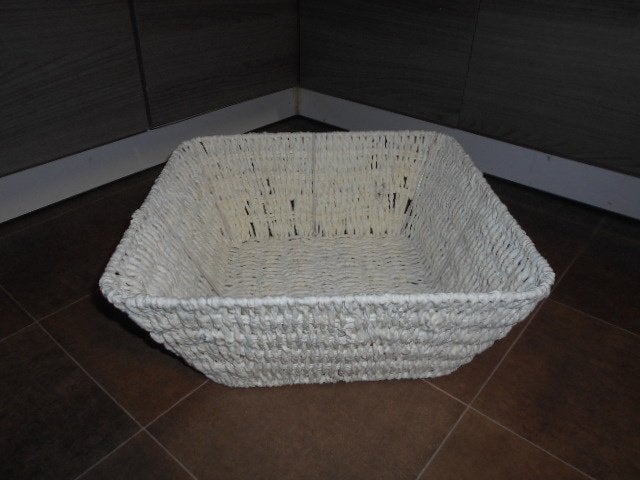 Nieuwe rieten mand - beige, Mand, Vierkant, Nieuw, Ophalen of Verzenden