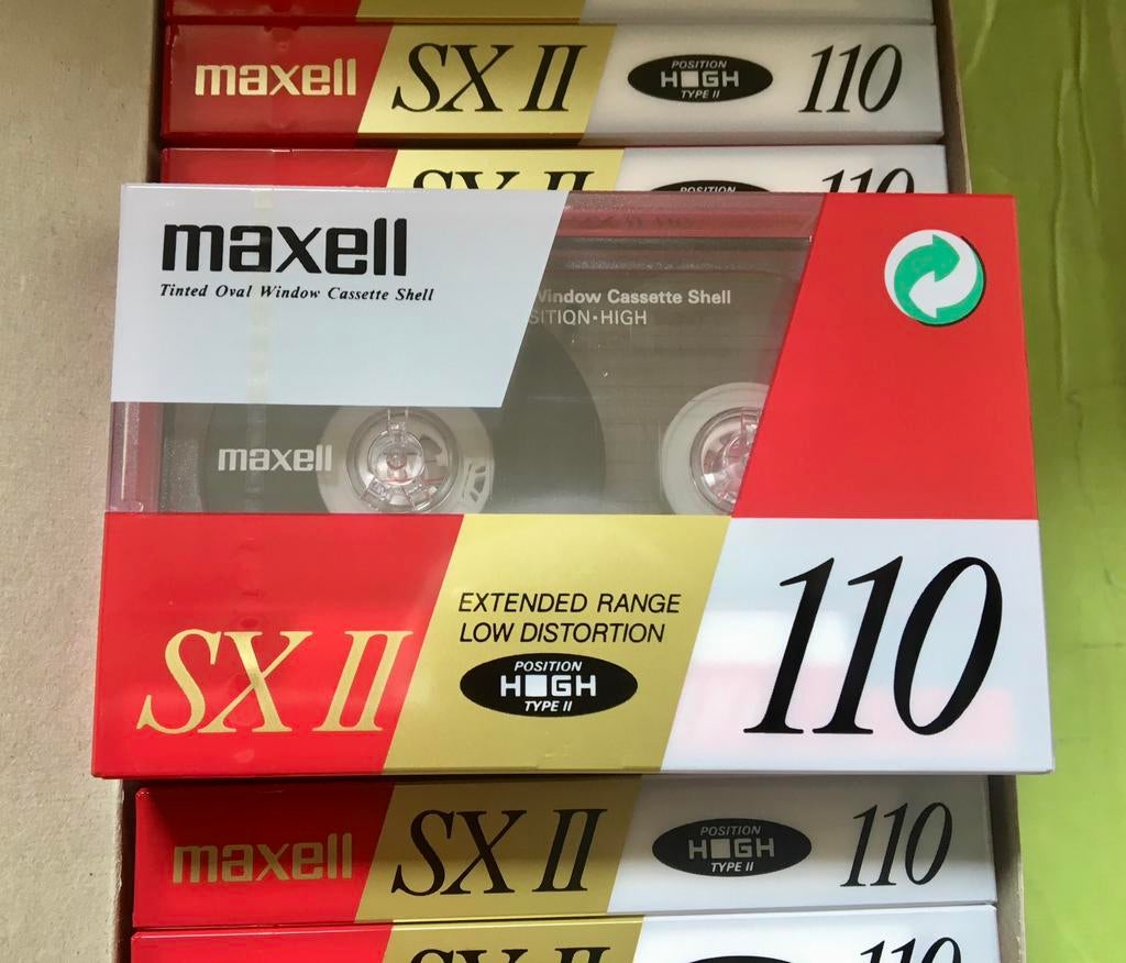 Doosje 10x NOS Maxell SXII-110 NIEUW SXII 110 cassettes C110, Cd's en Dvd's, Cassettebandjes, 2 t/m 25 bandjes, Ophalen of Verzenden