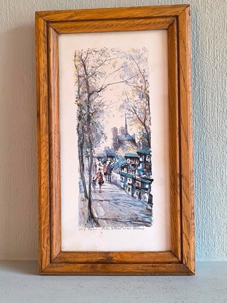Lucien Delarue, aquarelle « Notre Dame et les Quais », Enlèvement ou Envoi