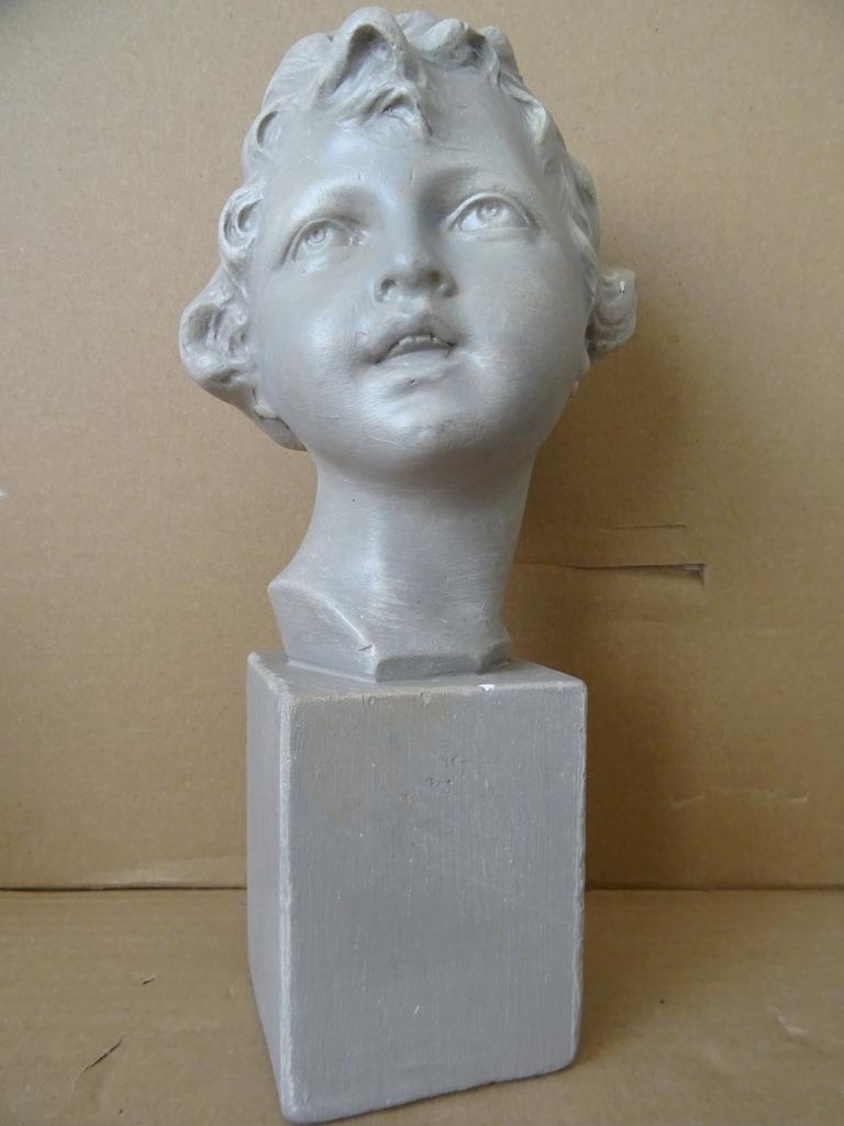 Curiosités statue vintage tête d'enfant tête de fille 28cm, Enlèvement ou Envoi