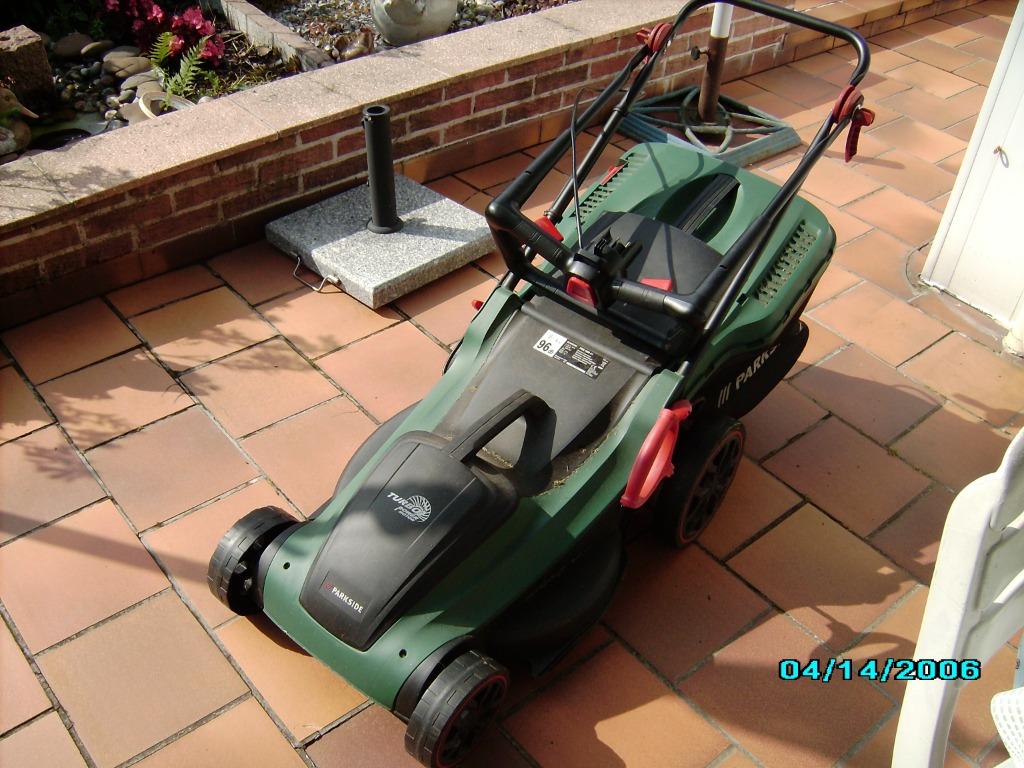 tondeuse, Jardin & Terrasse, Tondeuses à gazon, Démarrage électrique, Tondeuse rotative, Comme neuf, Parkside