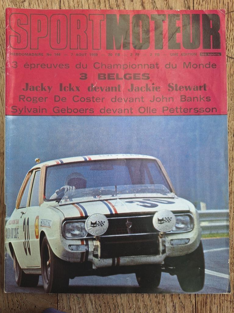 SPORT MOTEUR 144 AOUT 1969 JACKY ICKX GAGNE NURBURGRING AUDI, Livres, Enlèvement ou Envoi, Utilisé, Audi