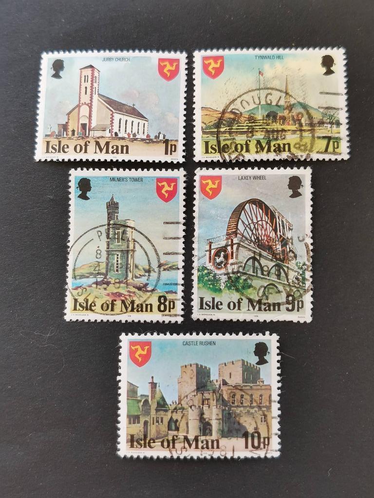 Isle of Man 1978 - historische gebouwen, Ophalen of Verzenden, Overige landen, Gestempeld